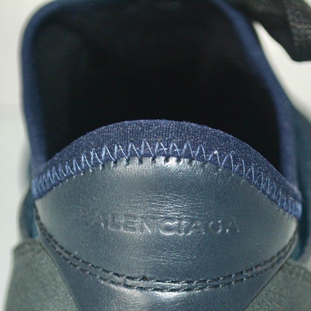 NEW BALENCIAGA WOMENS LEATHER MESH SUEDE RACE RUNNER LOW TOP SNEAKERS - Picture 5 of 9